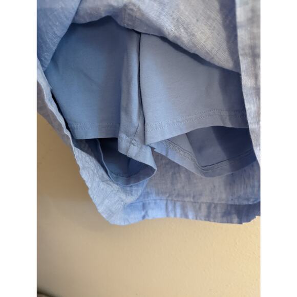 Jones & Co Jones New York Light Blue Linen Tie Waist Skirt Shorts Skort M - Picture 8 of 10